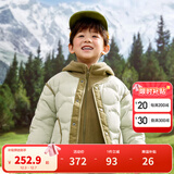 巴拉巴拉童装儿童羽绒服冬男童女童宝宝外套摇粒绒两件套时尚撞色 豆绿40044-208424107204 90cm