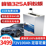 蓄骑士电动车锂电池60v三轮车电池电瓶车三元锂磷酸铁锂电动摩托车专用 72v100ah【蚂蚁板325a】配可调充