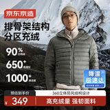 京东京造穿山甲轻薄羽绒服 连帽白鸭绒户外秋冬外套短款男 钛灰色 L