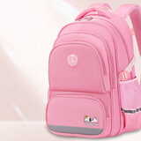 史努比（SNOOPY）小学生书包女孩学院风护脊减负1-6年级儿童初中生双肩背包 粉