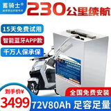 蓄骑士电动车锂电池外卖锂电池60v电瓶三轮三元锂磷酸铁锂电摩托车专用 宁德铝壳72v80ah【蚂蚁板325a】配充