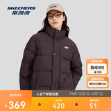 斯凯奇2025冬季保暖时尚百搭男女同款羽绒外套P423U038