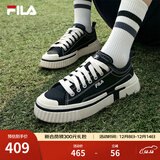 斐乐（FILA）官方LOOP女鞋帆布鞋新款休闲运动鞋小白鞋板鞋断层鞋 黑-BK 37.5