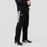 阿迪达斯（adidas）透气直筒运动裤男宽松百搭春秋休闲卫裤长裤 黑白 XL