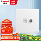 罗格朗（LEGRAND）开关插座 简悦系列陶瓷白色 86型插座 电脑+普通电视插座（六类）