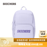 斯凯奇（Skechers）双肩包男女同款学生经典红色书包时尚大容量休闲运动旅行通勤背包 石楠紫/00FW