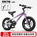 凤凰儿童自行车儿童山地学生车小孩单车带辅助轮3-6-10-12岁小中大童 乌梅紫丨单速一体轮+双碟刹+礼包 20寸（适合身高130-145cm）