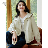 初申春秋短外套女连帽设计感双袋盖宽松休闲百搭工装外套S143U2014