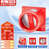 潜水艇（Submarine）GN100卫生间止逆阀排风扇浴霸止回阀加厚碳钢防鼠咬自带熔断装置