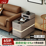 印象斑斓沙发边几轻奢高级感客厅侧边多功能小茶几现代简约边柜储物收纳柜 0.8米茶几/烤漆/4抽(右边抽屉款)