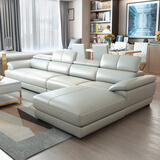 绿林咖【评价2W+】真皮沙发客厅沙发头层牛皮现代全实木皮沙发大小户型 双人位+单人位+贵妃位 进口牛皮+衡温海绵