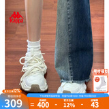 KAPPA卡帕女鞋老爹鞋女2025新款冬季百搭运动鞋子厚底小白鞋休闲鞋子女 经典白【四季款】脚胖拍大一码 38