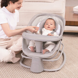 MASTELA哄娃神器新生儿婴儿电动摇摇椅婴幼儿安抚摇篮椅宝宝摇椅可躺可坐 四合一摇椅摩卡灰（带餐盘）