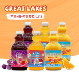 大湖 上好佳Great lakes100%果汁（苹果+橙+苹果葡萄）共1L*6瓶
