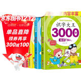 套装4册 识字大王3000字 识字书幼儿认字识字大王3000字幼儿园中班大班学前班宝宝早教启蒙教材学前识字儿童幼儿卡片认字书