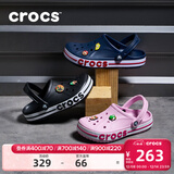 卡骆驰（CROCS）洞洞鞋贝雅卡骆班轻便耐磨一脚蹬休闲鞋|205089 黑色/白色-066 41 /42(260mm)