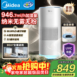 美的（Midea）【小蓝鲸PRO】无雾空气加湿器母婴级幼儿客厅大容量落地家用卧室静音抗菌小型喷雾雾化器1Y80 PRO