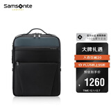 新秀丽（Samsonite）男士双肩包14英寸大容量商务背包牛皮电脑包生日礼物 TM0