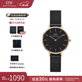 丹尼尔惠灵顿（DanielWellington）DW手表女 简约时尚欧美腕表石英女士手表 圣诞礼物送女友 28mm女表-黑盘气质DW245