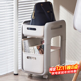 安尔雅移动书包架桌边办公室收纳推车置物架学生桌面文具储物架带轮子