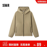 森马夹克男抗静电摇粒绒毛绒外套连帽冬装百搭情侣款109724108202