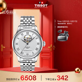 天梭（TISSOT）手表 力洛克系列男表 瑞士自动机械男士钢带腕表商务表圣诞礼物