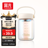 富光嘟嘟玻璃杯 高硼硅玻璃高颜值水杯子 女生便携牛奶咖啡刻度茶杯