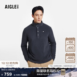 AIGLE艾高抓绒衣经典款POLARTEC户外保暖休闲耐穿半拉链上衣男士 海军蓝 BE484 M (175/92A)