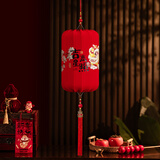 新新精艺元宵节灯笼布艺灯笼马年过年装饰阳台大门福字店铺商场吉星高照