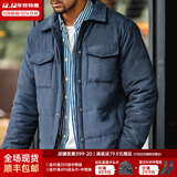 马登工装 美式休闲双面桃皮绒棉衣亲肤保暖棉服加厚棉袄短外套男秋冬 藏蓝色 S