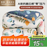 雅鹿·自由自在 A类抗菌纤维被子被芯单人秋冬天季被褥棉被冬天150x200cm5斤繁花