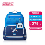 美旅放心书包大容量轻便 1-6年级小学生双肩背包卡通熊猫高颜值 NG3 【新色】海军蓝印花NG3*003