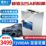 蓄骑士电动车锂电池60v三轮车电池电瓶车三元锂磷酸铁锂电动摩托车专用 宁德铝壳72v80ah【蚂蚁板325a】配充