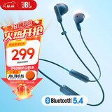 JBL TUNE 235BT 半入耳式蓝牙耳机 颈挂式耳机 防水设计 免提通话 超长续航快充 购物推荐 蓝色