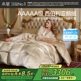 水星家纺羽绒被95%白鹅绒被子冬季加厚冬被芯双人羽绒被200cm×230cm1000g