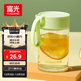 富光清然玻璃杯 高硼硅玻璃水杯子 女生便携牛奶咖啡高颜值茶杯330ml