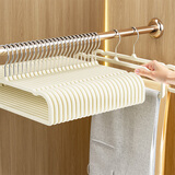 佳帮手植绒裤架家用衣架挂衣防滑无痕防肩角收纳整理师专用衣撑10只装