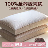 南极人荞麦枕头颈椎枕荞麦皮学生安睡枕枕套+枕芯荞麦壳枕单只装
