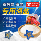 Aseblarm寄居蟹海盐养海星螃蟹专用沙蟹盐爬宠盐水海蟹泡澡河蟹天然盐巴 水族专用海盐-10袋装【每袋16g兑水500ML】