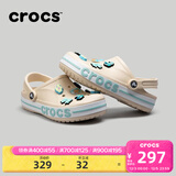卡骆驰（CROCS）洞洞鞋贝雅卡骆班轻便耐磨一脚蹬休闲鞋|205089 冬日白/彩色-1LI 36 /37(220mm)