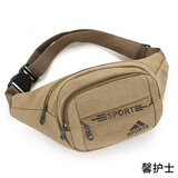 馨护士腰包男女防水耐磨大容量多功能工地干活手机钱包户外手机包小腰包 大容量多层加厚耐磨-卡其色