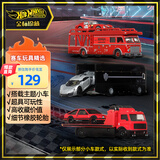风火轮（HOT WHEELS）(随机1款发货)男孩车模赛车玩具礼物-运输车队组合系列FLF56