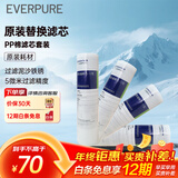 爱惠浦（Everpure）家用厨下 10寸/5微米 前置过滤各品牌通用净水器 PP棉滤芯4支装