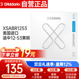 达达里奥（D'Addario）XSABR1253美国进口民谣吉他琴弦 防锈镀膜钢弦芯 适中12-53黄铜