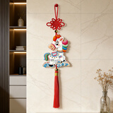 福人福地（FURENFUDI）2026新年装饰挂件马年春节过年平安牌木质小挂饰客厅场景布置用品