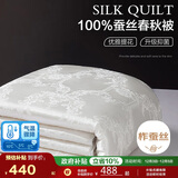 博洋家纺 洛菲白 抑菌100%蚕丝被 春秋被子 200*230cm