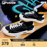 FILA FUSION斐乐男鞋POP帆布鞋潮牌男子潮流板鞋街拍运动休闲鞋男 黑-BK 40