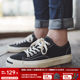 马登低帮帆布鞋男韩版潮流百搭休闲板鞋男笑脸男士开口笑男鞋潮鞋子 黑色  马登工装 38