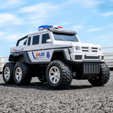赟娅遥控警车男孩汽车玩具儿童警察车充电漂移遥控车灯光大号越野赛车 18cm  遥控警车六轮越野皮卡 圣诞元旦生日礼物男孩玩具声光充电居家户外益智