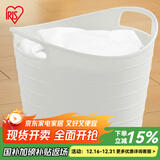 爱丽思（IRIS） 脏衣篓浴室大号脏衣篓塑料洗衣篮装脏衣服污衣篮子桶收纳筐衣篮 24升 白色密闭【2-3人适用】